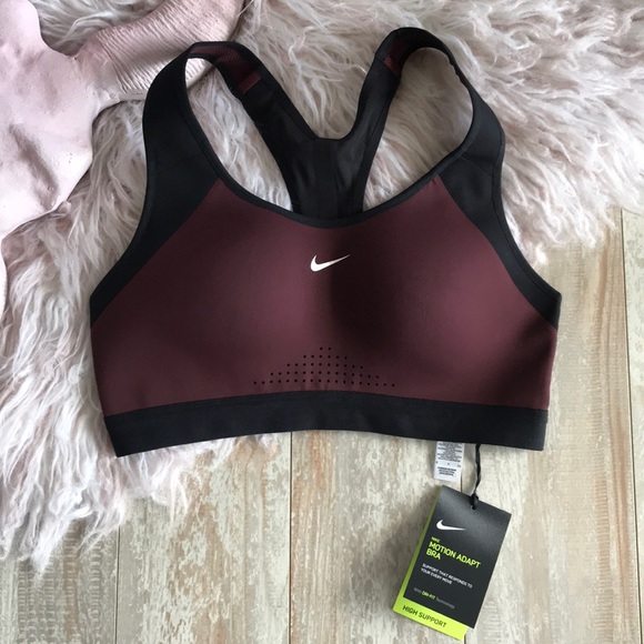 NWT Nike motion adapt burgundy bra - Picture 3 of 6